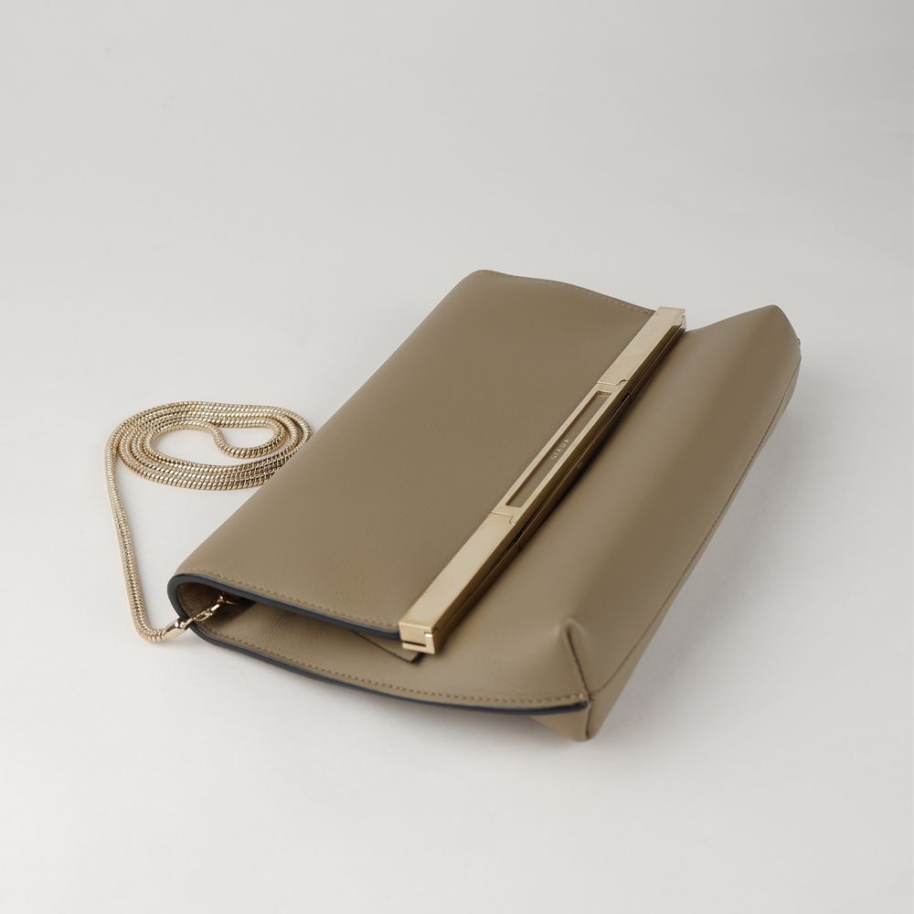 Giada Beige Leather Crossbody Bag at The Platonist