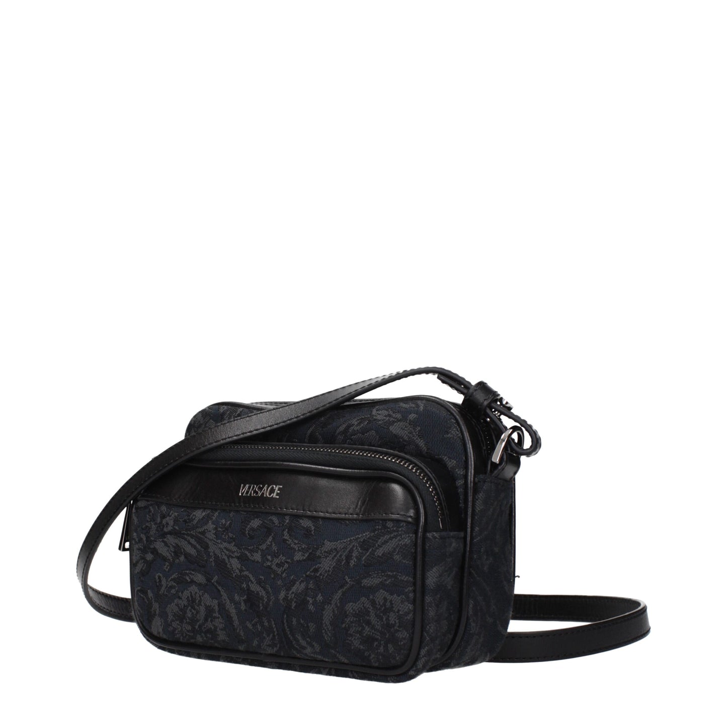 Sacs à bandoulière en tissu noir Versace