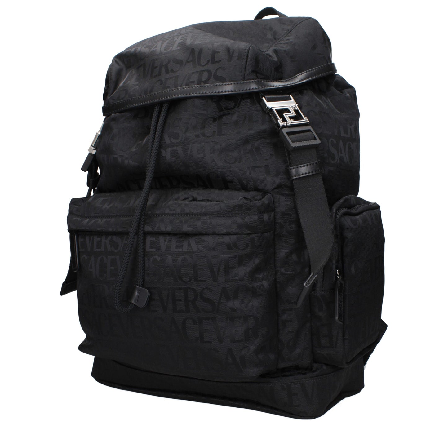 Versace Schwarze Stoffrucksäcke