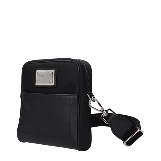 Dolce & Gabbana Black Fabric Crossbody Bag