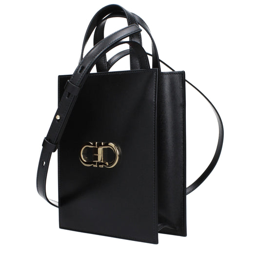 Salvatore Ferragamo Black Leather Handbag