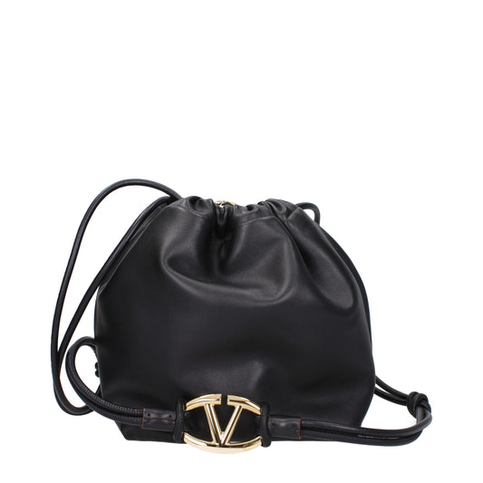Sac bandoulière en cuir noir Valentino Garavani