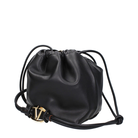 Sac bandoulière en cuir noir Valentino Garavani