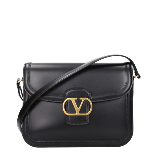 Sac bandoulière en cuir noir Valentino Garavani