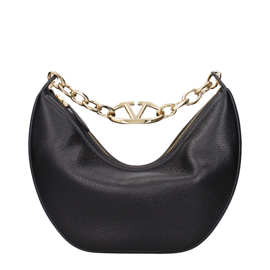 Sac à main en cuir noir Valentino Garavani