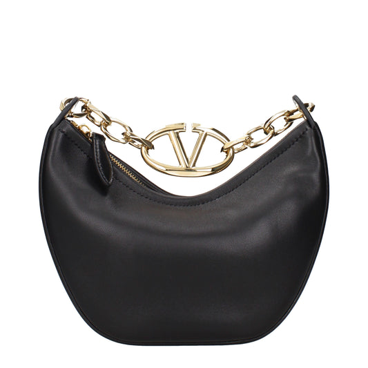 Sac à main en cuir noir Valentino Garavani