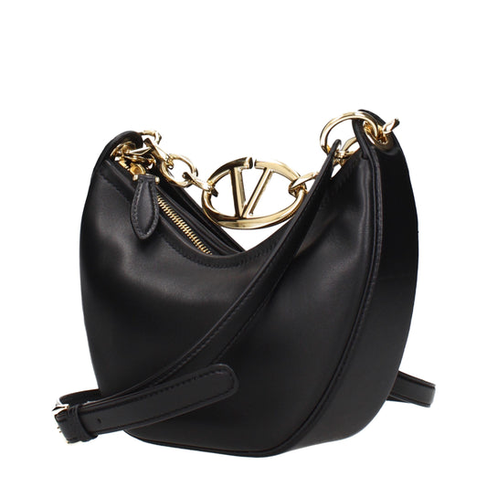 Sac à main en cuir noir Valentino Garavani