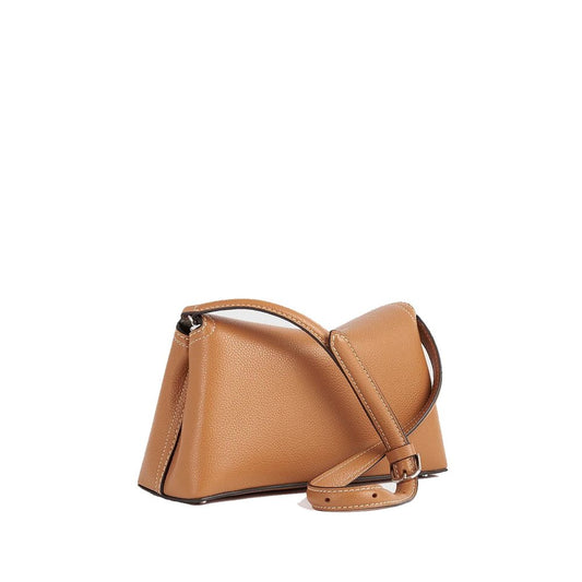 Toteme T-Lock Grained-Leather Clutch Bag