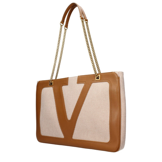 Sac à bandoulière en tissu beige Valentino Garavani