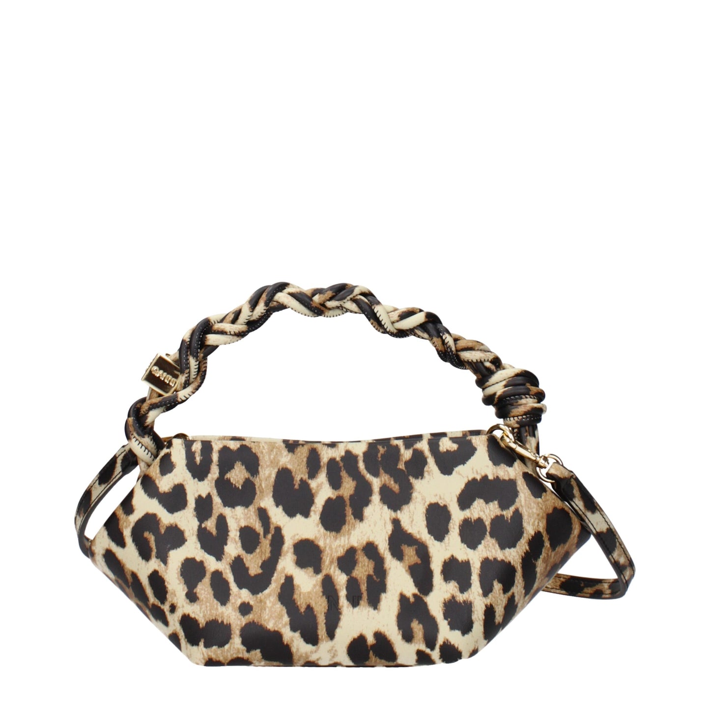 Sacs à main en cuir marron Ganni