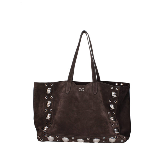 Valentino Garavani – Schultertasche aus braunem Leder