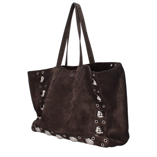 Valentino Garavani – Schultertasche aus braunem Leder