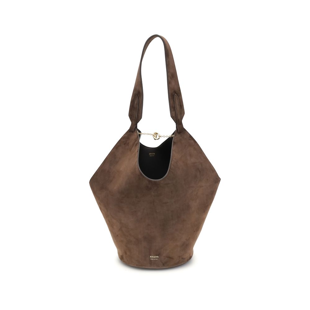 Sac bandoulière Bos Taurus en cuir de veau marron Khaite