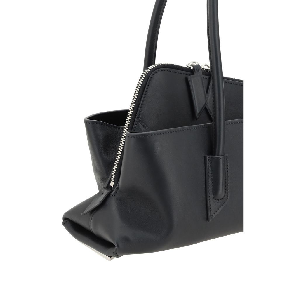 The Attico Black Calf Leather Bos Taurus Shoulder Bag