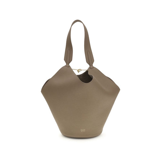 Sac bandoulière Bos Taurus en cuir de veau beige Khaite