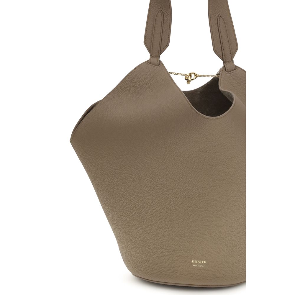 Sac bandoulière Bos Taurus en cuir de veau beige Khaite