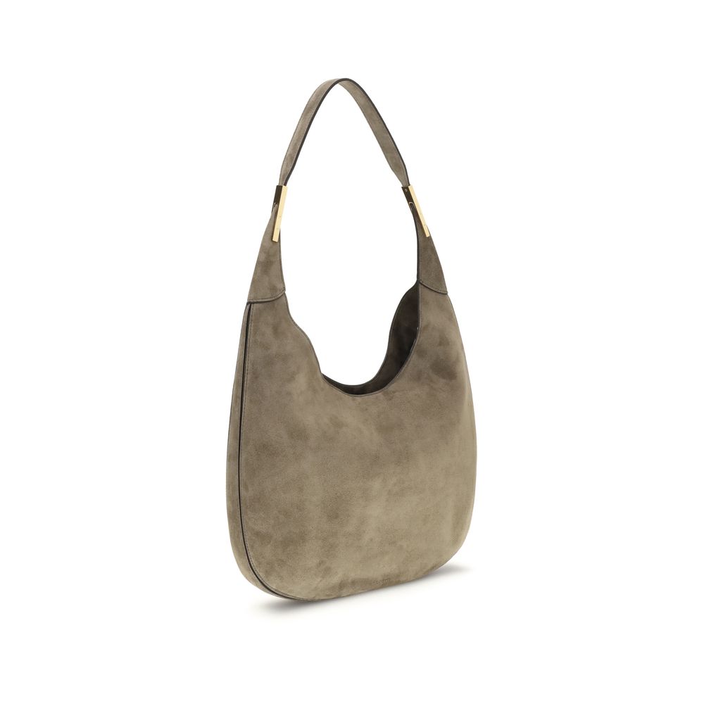 Sac bandoulière Bos Taurus en cuir de veau beige Savette