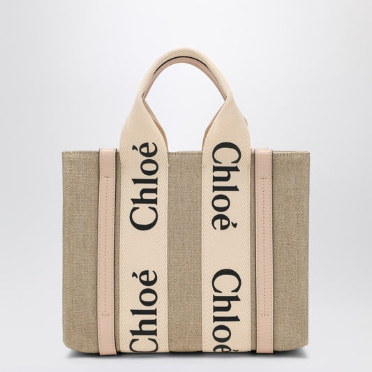 Chloé Woody Little Bag In Beige Canvas