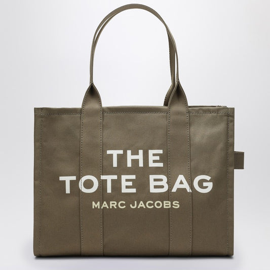 Marc Jacobs Slate Green Canvas Large Tote Bag