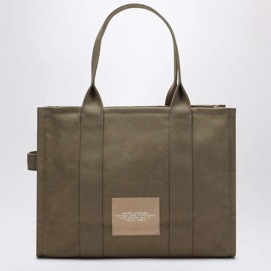 Marc Jacobs Slate Green Canvas Large Tote Bag