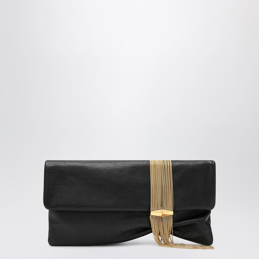 Jimmy Choo Black Leather Zandra Bag With Gold Pendant