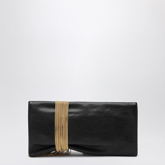 Jimmy Choo Black Leather Zandra Bag With Gold Pendant