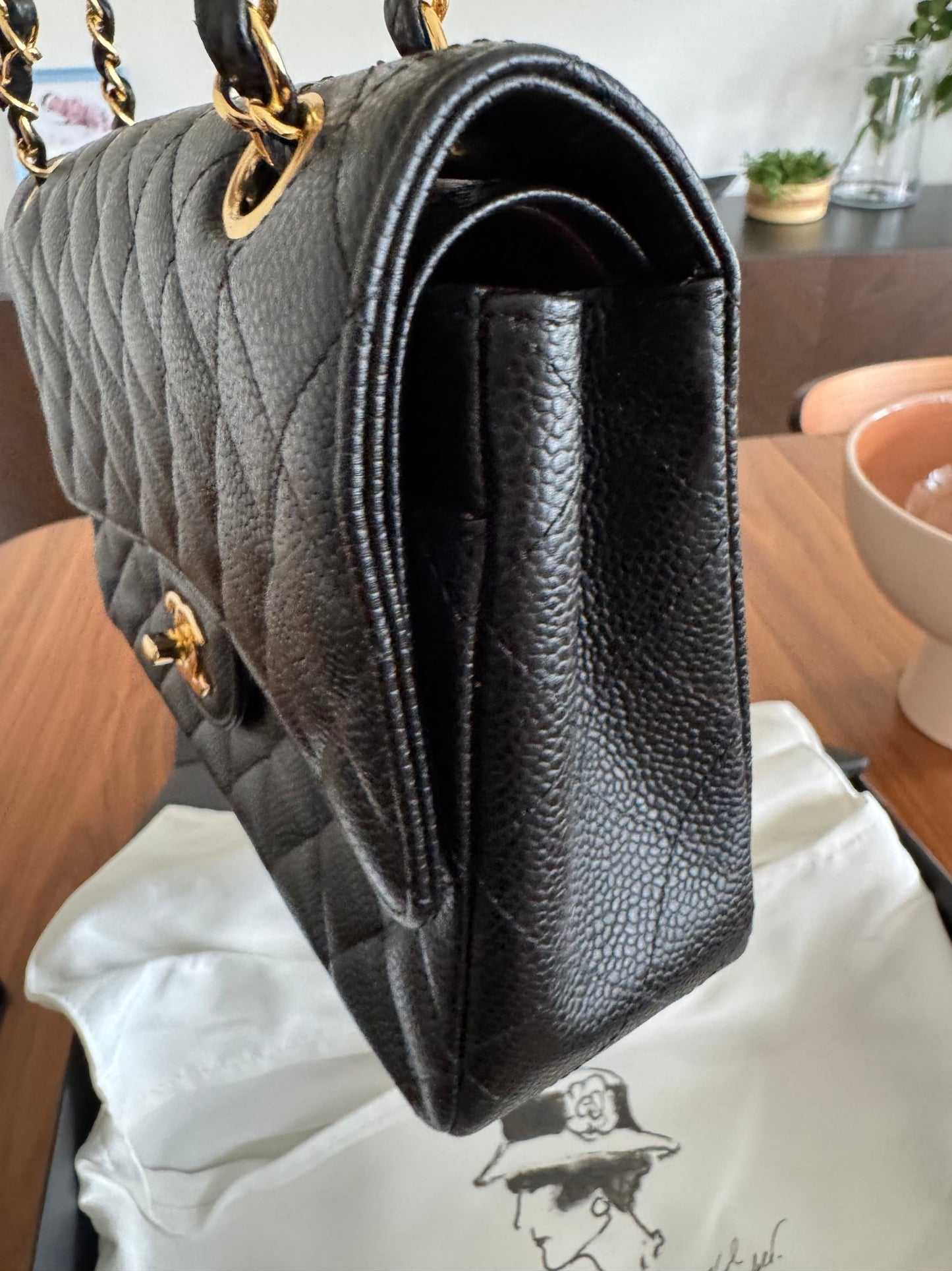 Black Chanel Medium Double Flap Bag at The Platonist