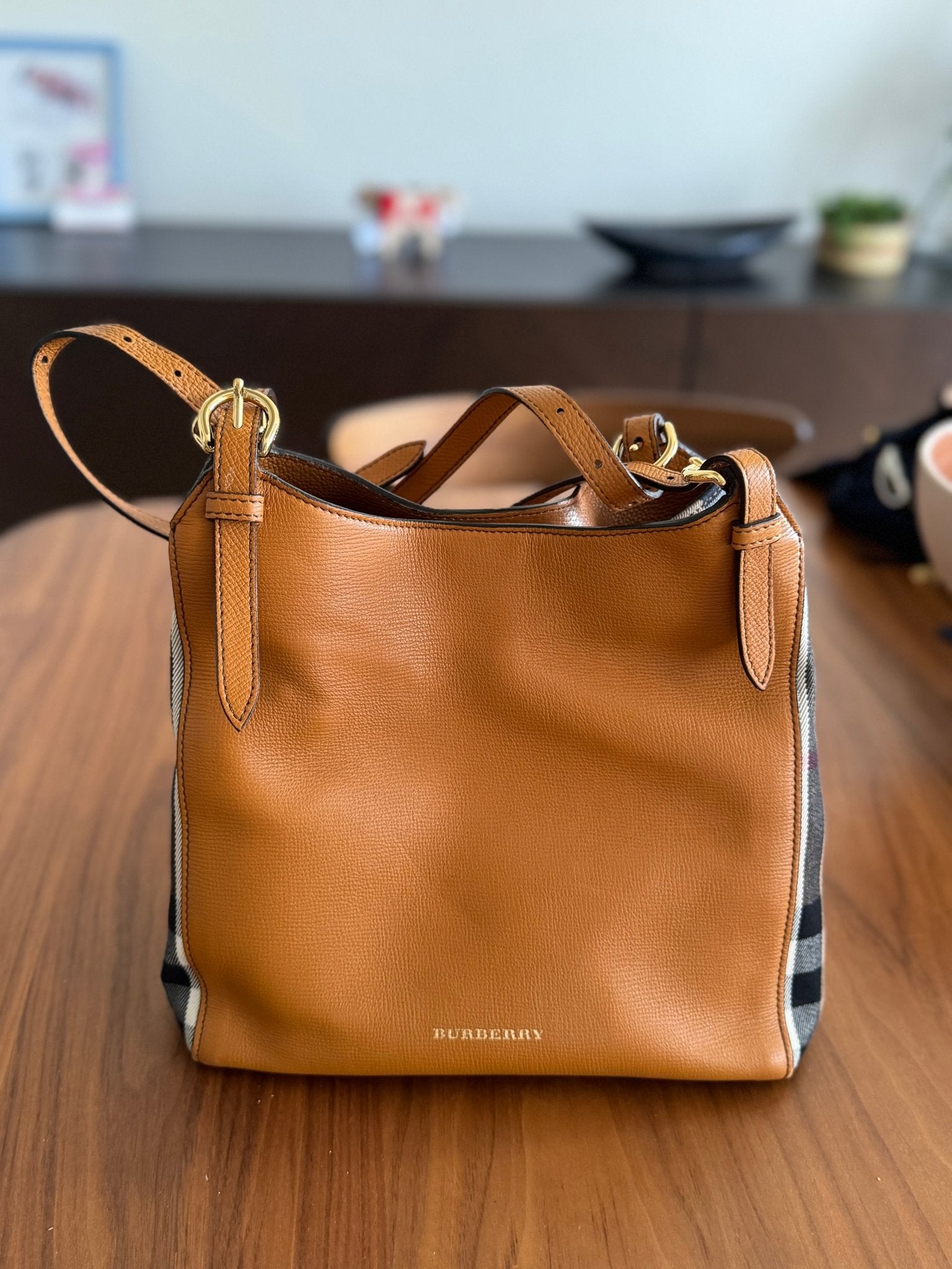 Burberry Fabric and Leather Canvas Canterbury Tote at The Platonist