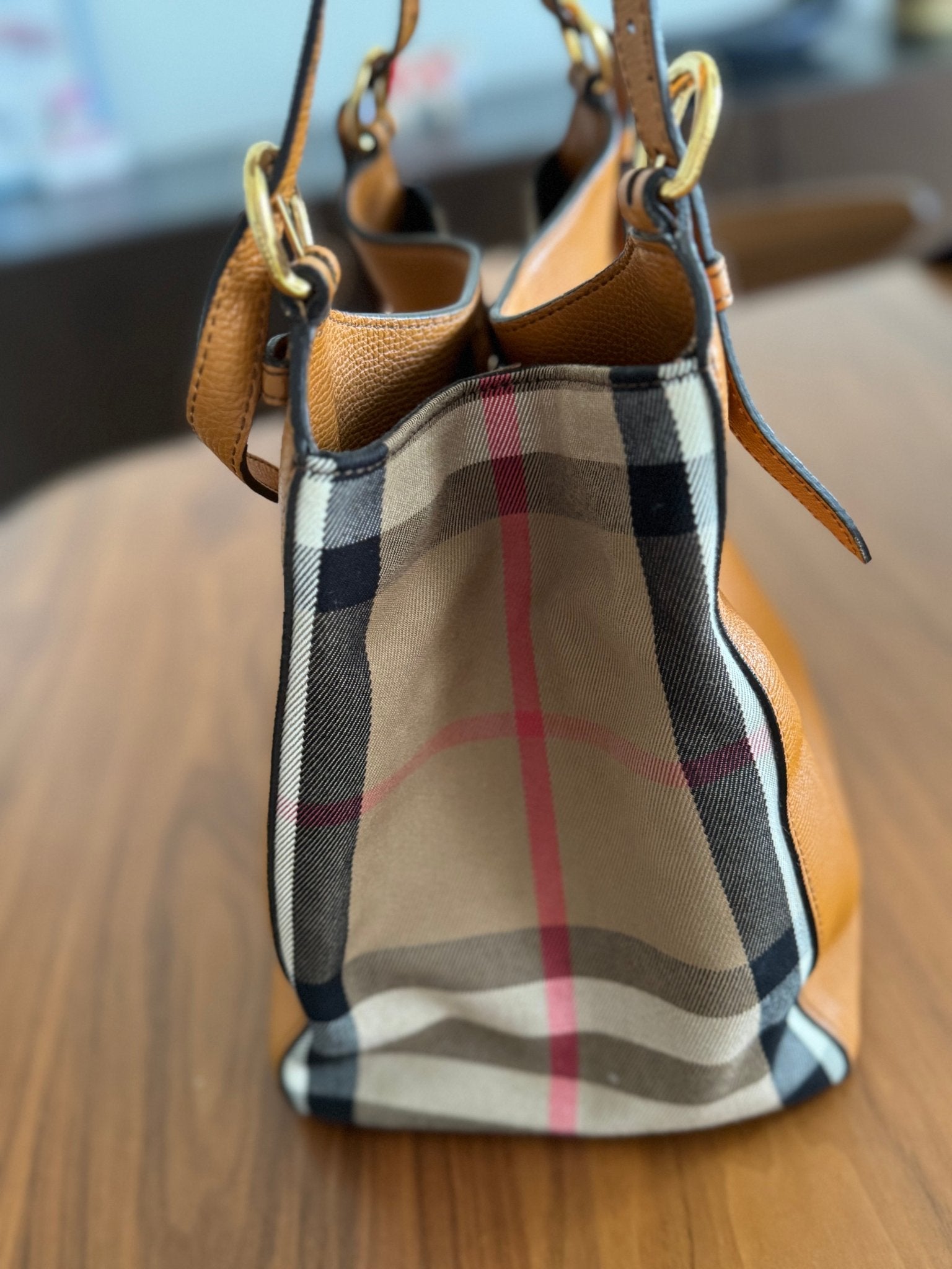 Burberry Fabric and Leather Canvas Canterbury Tote at The Platonist