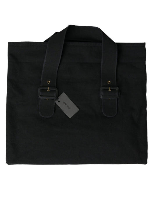 Miu Miu Chic Black Denim Tote for Everyday Elegance Handbag Miu Miu