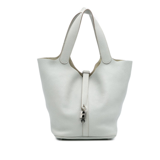 Preloved: Hermès Picotin Lock 26 – Clemence Leather (Blue Pale, 2014)