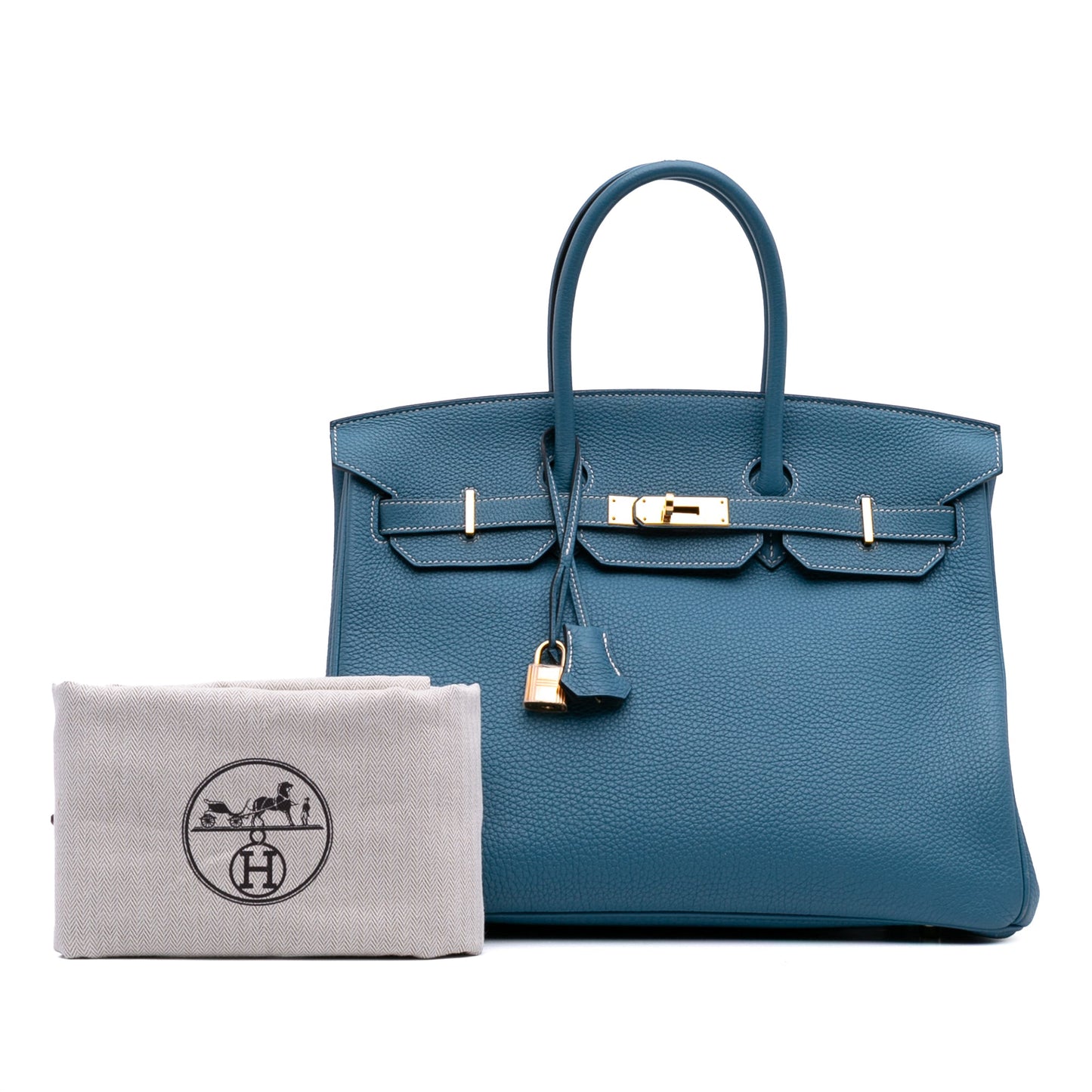Occasion: Hermès Birkin 35 Retourne – Cuir Togo (Cobalt, 2012)