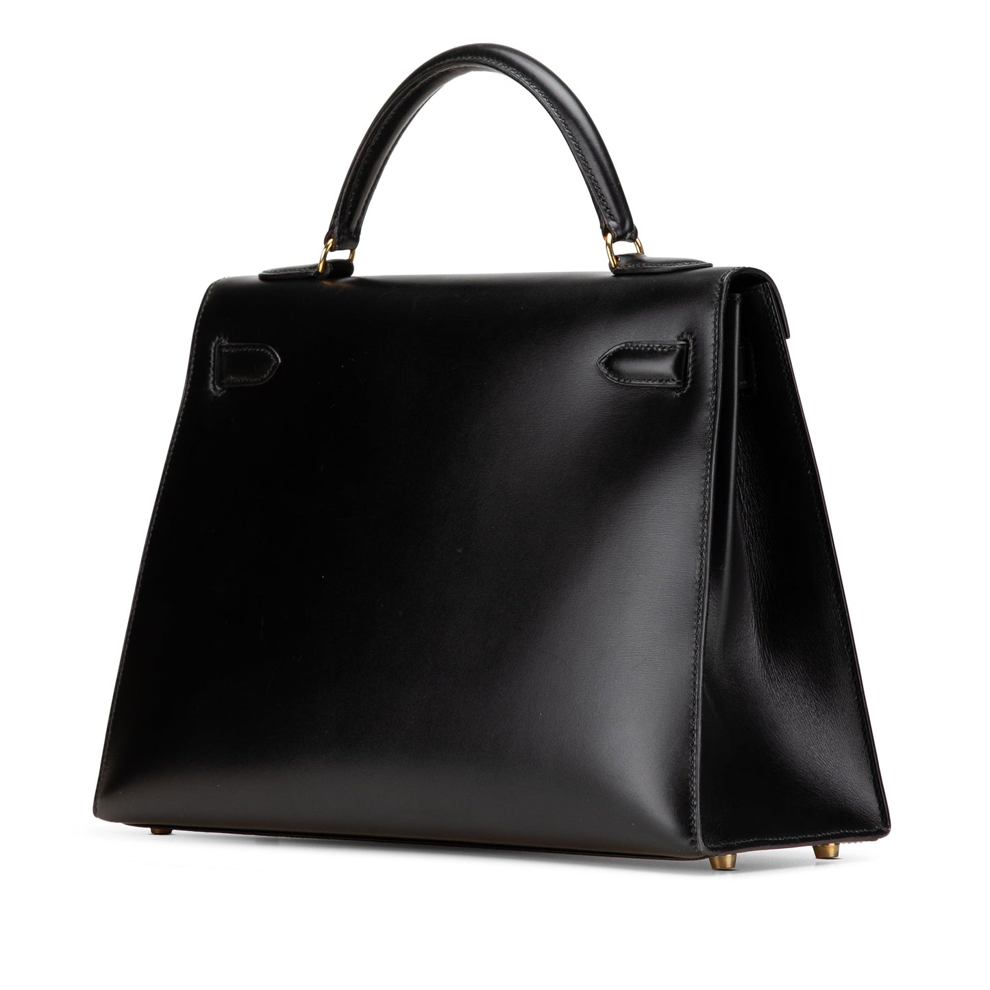 Preloved: Hermès Kelly 32 Box Calf Sellier – Noir / Gold Hardware (1991)