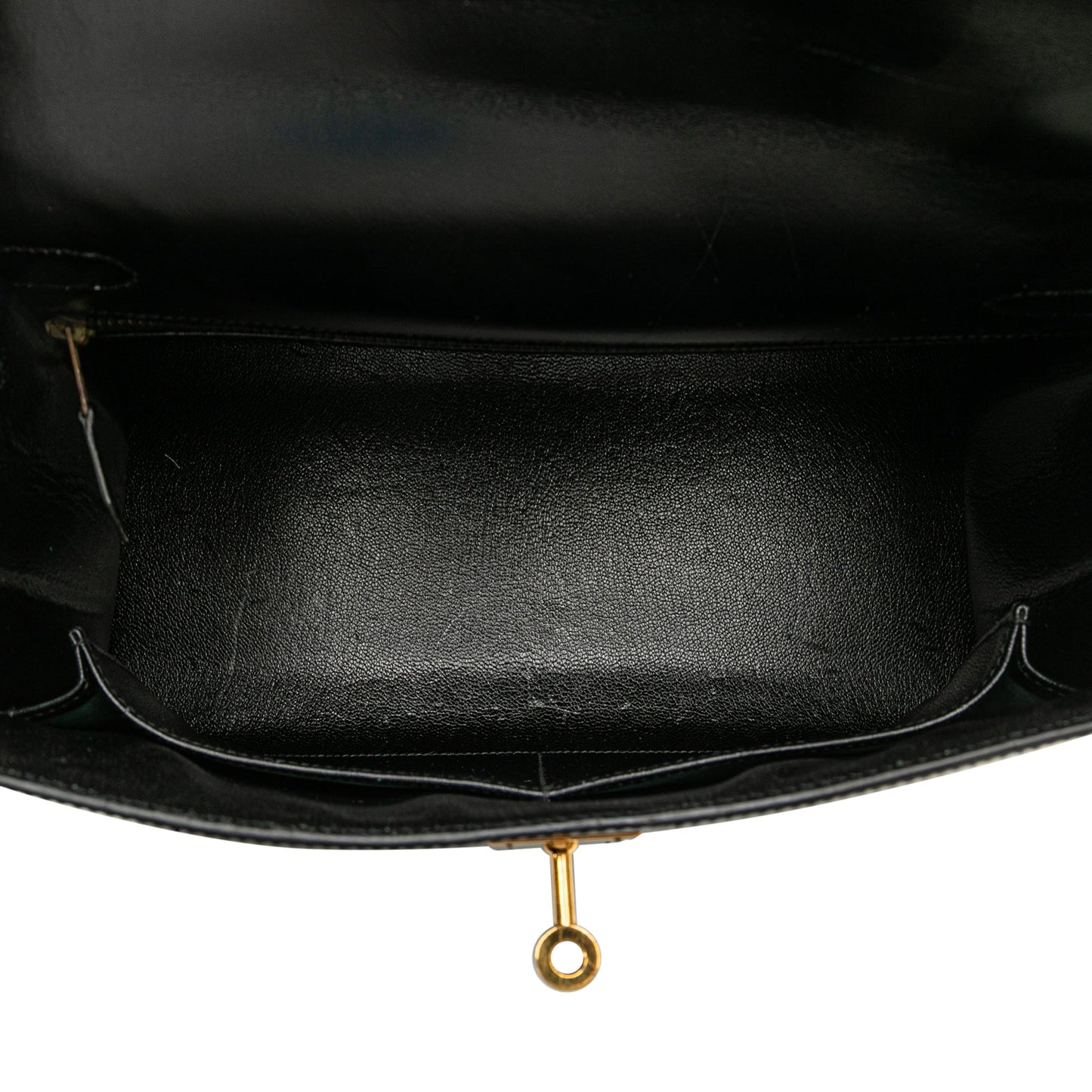 Preloved: Hermès Kelly 32 Box Calf Sellier – Noir / Gold Hardware (1991)