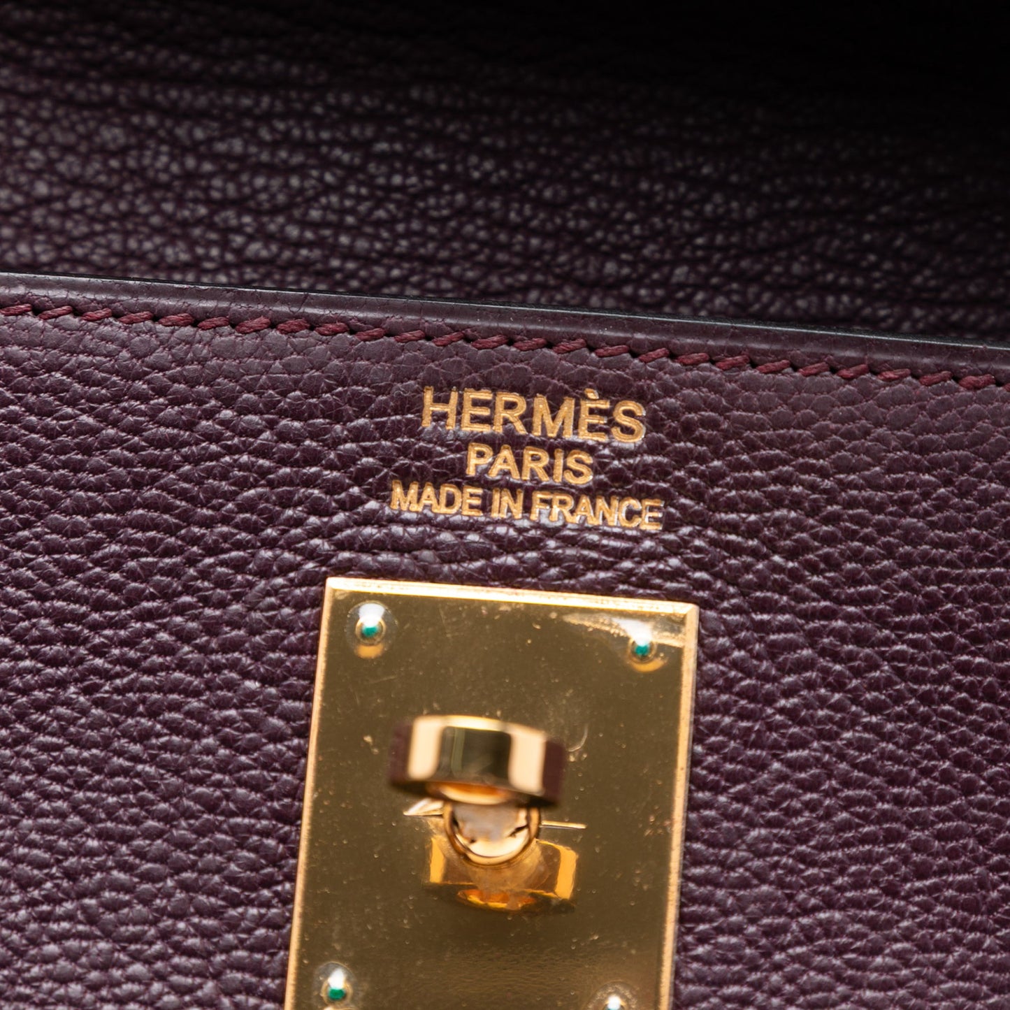 Preloved: Hermès Kelly II Retourne 35 – Chèvre Mysore Raisin / Gold Hardware (2009)