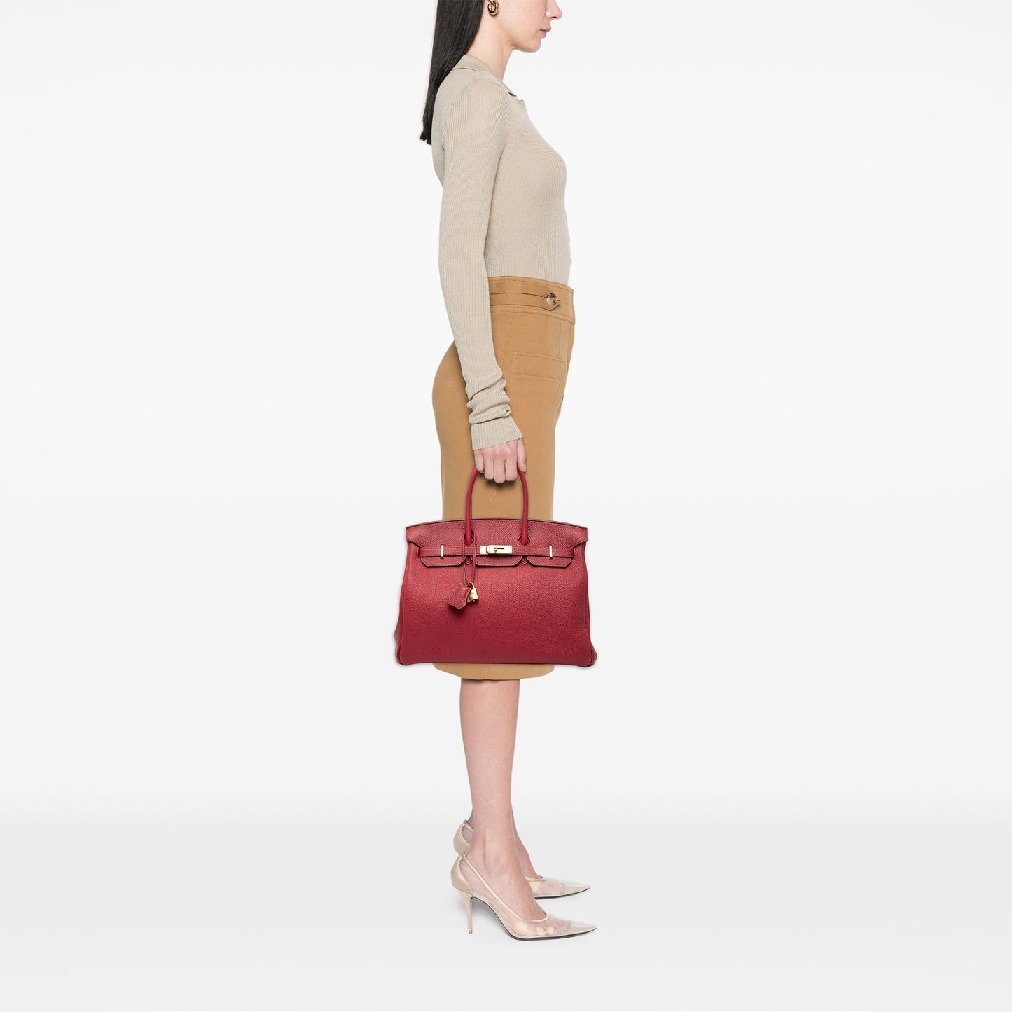 Occasion : Hermès Togo Birkin Retourne 35 - Rouge Casaque (2012)